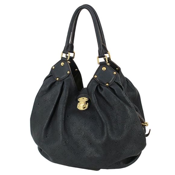 Louis Vuitton XL Mahina Leather Noir Black Calf Leather Shoulder Bag - Picture 1 of 6